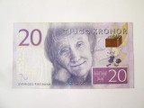 Suedia 20 Kronor 2015,bancnota din imagini
