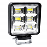 Cumpara ieftin Proiector LED pentru Off-Road, ATV, SSV, putere 144W, culoare 6500K, tensiune 9-36V, dimensiuni 110 x 110 x 35 mm
