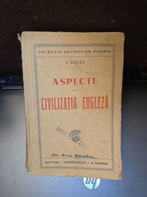 Aspecte din civilizația engleză - I. Botez foto