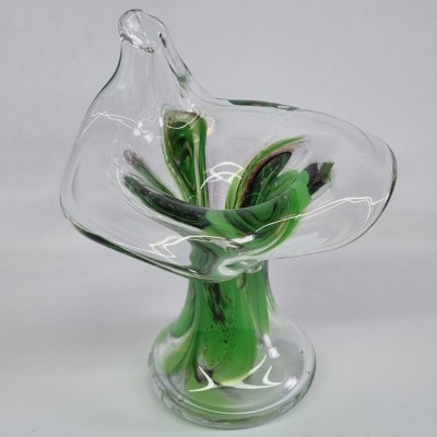 Vaza sticla vintage RGH (R&amp;ouml;mische Glash&amp;uuml;tte Linz - calla) foto
