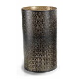 Suport lumanare metal negru auriu &Oslash; 14,5 cm x 26 H