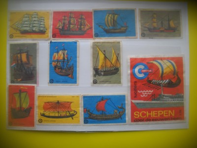 HOPCT LOT NR 40 CORABII -NAVIGATIE -VAPOR -11 ETICHETE VECHI CHIBRITURI-FILUMENIE-OLANDA foto