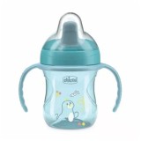 Cana de tranzitie pentru bebelusi Chicco, 200ml, 6 luni+, bleu