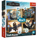 PUZZLE TREFL 4IN1 CUM SA ITI DRESEZI DRAGONUL ZILELE DRAGONULUI