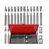 Trusa biti, imbusuri, torx, canelat, 40 piese, 30-75 mm, Verke