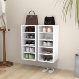 Pantofare, 2 buc., alb, 31,5x35x70 cm, PAL GartenMobel Dekor, vidaXL