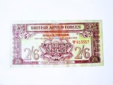 Rara! British Armed Forces 2 Shillings 6 Pence 1948,bancnota din imagini la cel mai mic pret