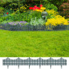 Gard despartitor de peluza, 17 buc., verde, 10 m GartenMobel Dekor, vidaXL