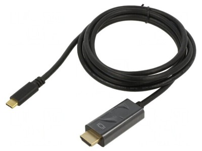 Adaptor HDMI 1.4 la USB-C 1.8m Negru foto