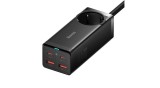 Baseus GaN3 Pro &icirc;ncărcător de perete / powerstrip 2xUSB + 2xUSB-C + AC, 100W (negru)