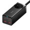 Baseus GaN3 Pro &icirc;ncărcător de perete / powerstrip 2xUSB + 2xUSB-C + AC, 100W (negru)