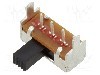 Intrerupator glisant, 2 pozitii, SPDT, ON-ON, E-SWITCH - EG1206A