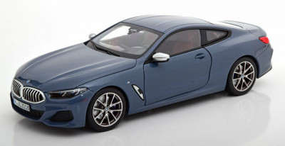 Macheta auto BMW 850i Seria 8 (G15) 2019 albastru, 1:18 Norev Dealer Edition foto