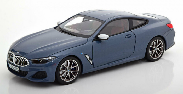 Macheta auto BMW 850i Seria 8 (G15) 2019 albastru, 1:18 Norev Dealer Edition