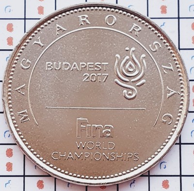 1282 Ungaria 50 Forint 2017 FINA World Championship UNC foto