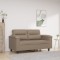 Gossi canapea cu 2 locuri, cappuccino, 120 cm, piele ecologica