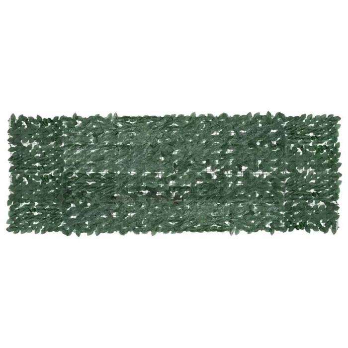 vidaXL Paravan de balcon, frunze verde &icirc;nchis, 300x100 cm