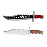 Cumpara ieftin Pachet doua cutite de vanatoare, Bowie, otel inoxidabil, 38 cm, teaca inclusa