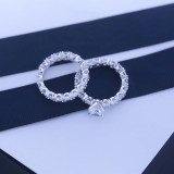 Cumpara ieftin Set Doua Inele din Argint 925 , Model de Logodna E i Verigheta Eternity cu Zirconiu