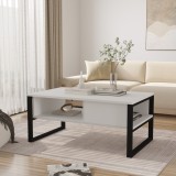 Couchtisch Laukaa 100x60x45 cm Wei&szlig; [en.casa]