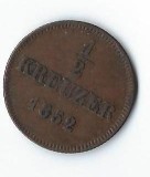 Moneda 1/2 kreuzer 1852 - Bavaria, Germania