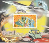 Djibouti 1981 - Aviatie , colita dantelata , MNH.Mi.Bl.32A