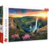 Puzzle Trefl - Cascada Haifoss Islanda, 2000 piese