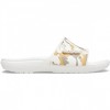 Papuci Classic Crocs Printed Camo Slide Alb - White/Multi, 37, 42, 43, 45, 46, 48