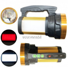 Lanterna Profesionala LED 10W, Panouri LED, USB si Acumulator 4V TD6688 foto