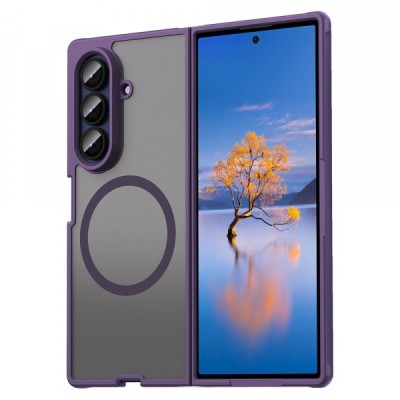 Husa MagSafe pentru Samsung Galaxy Z Fold7 F966, Techsuit, HaloFrost II, Mov foto