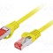 Patch cord LANBERG RJ45 S/FTP Cat 6 LSZH 15m galben