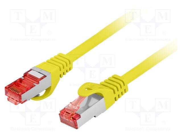 Patch cord LANBERG RJ45 S/FTP Cat 6 LSZH 15m galben
