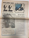 Revista 22 nr 21 1990 16 pagini format mare 42x30 cm limba romana coperti brosate stare buna bibliofilie almanah
