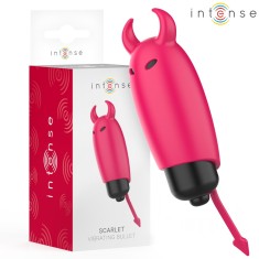 Vibrator mini Intense, silicon, stimulare clitoridiana, portabil, rosu