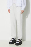 New Balance pantaloni de trening French Terry Crew culoarea gri melanj, WP41500AHH