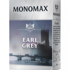 Cutie ceai cu frunze întregi Monomax - Earl Grey: ceai negru cu ulei de bergamotă 90 g