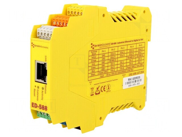 Poartă Ethernet 1 Port 5-30VDC pentru Șină DIN IP20