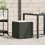 vidaXL Cutie pentru perne Neagră 50x50x50 cm Poliratan