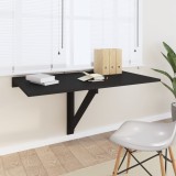 vidaXL Masă de perete pliantă, negru, 100x60x56 cm, lemn compozit