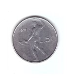 Moneda Italia 50 lire 1978, stare foarte buna, curata