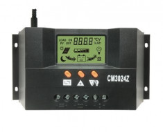 Regulator-controler solar MH 30A, 12V/24V, 2 X USB si LCD foto