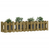 Pat &icirc;naltat gradina design gard 150x30x30 cm lemn impregnat pin GartenMobel Dekor, vidaXL