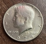 C50 - Moneda foarte veche - America - half dollar - litera D - 1974