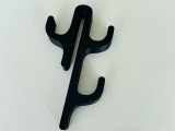 Carlig pentru Cabine de Dus &ndash; Suport Umeras, Accesorii Baie, 3D din PLA, Negru, Model 3 Agatatori, Oem