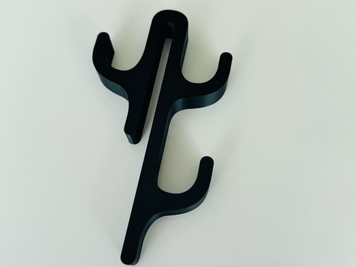 Carlig pentru Cabine de Dus &ndash; Suport Umeras, Accesorii Baie, 3D din PLA, Negru, Model 3 Agatatori