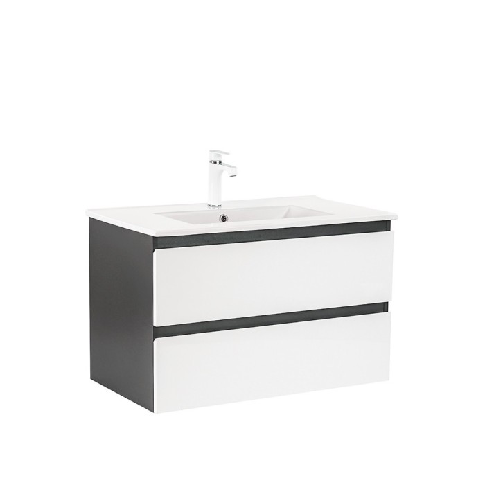 Dulap inferior Vario Forte 80 cu lavoar antracit-alb