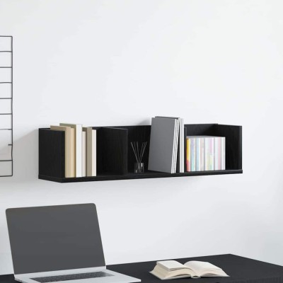 vidaXL Raft de perete Stejar negru 75 x 18 x 18 cm Lemn compozit 862461 foto