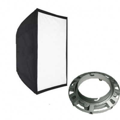 Softbox 40x40cm cu montura Elinchrom foto