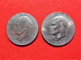Statele Unite ale Americii SUA (USA) Lot 2 monede 1 DOLLAR 1976 si 1977 - Eisenhower dollar. (372)