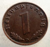 2.547 GERMANIA WWII 1 REICHSPFENNIG 1939 D, Europa, Bronz